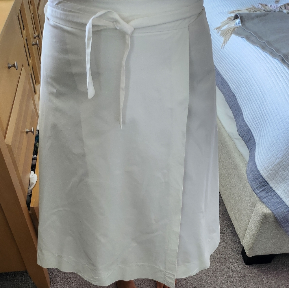 100% cotton handmade White Wrap Skirt